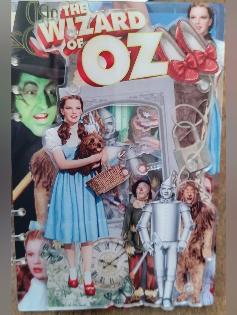New! A5 Wizard Of Oz Acrylic Shaker Notebook With Paper